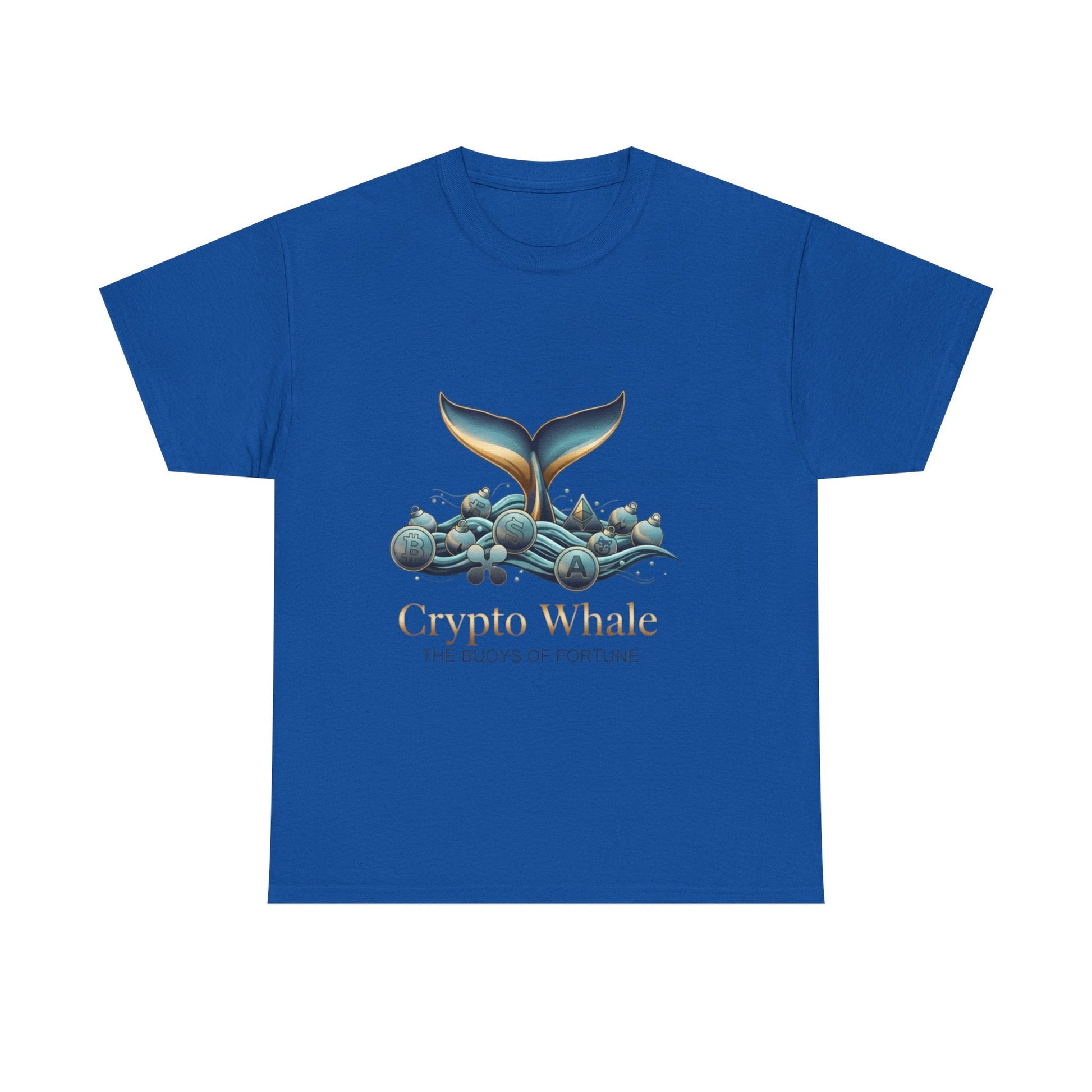 Crypto Whale T-Shirt — "Crypto Whale: The Buoys of Fortune" Graphic Tee Printify