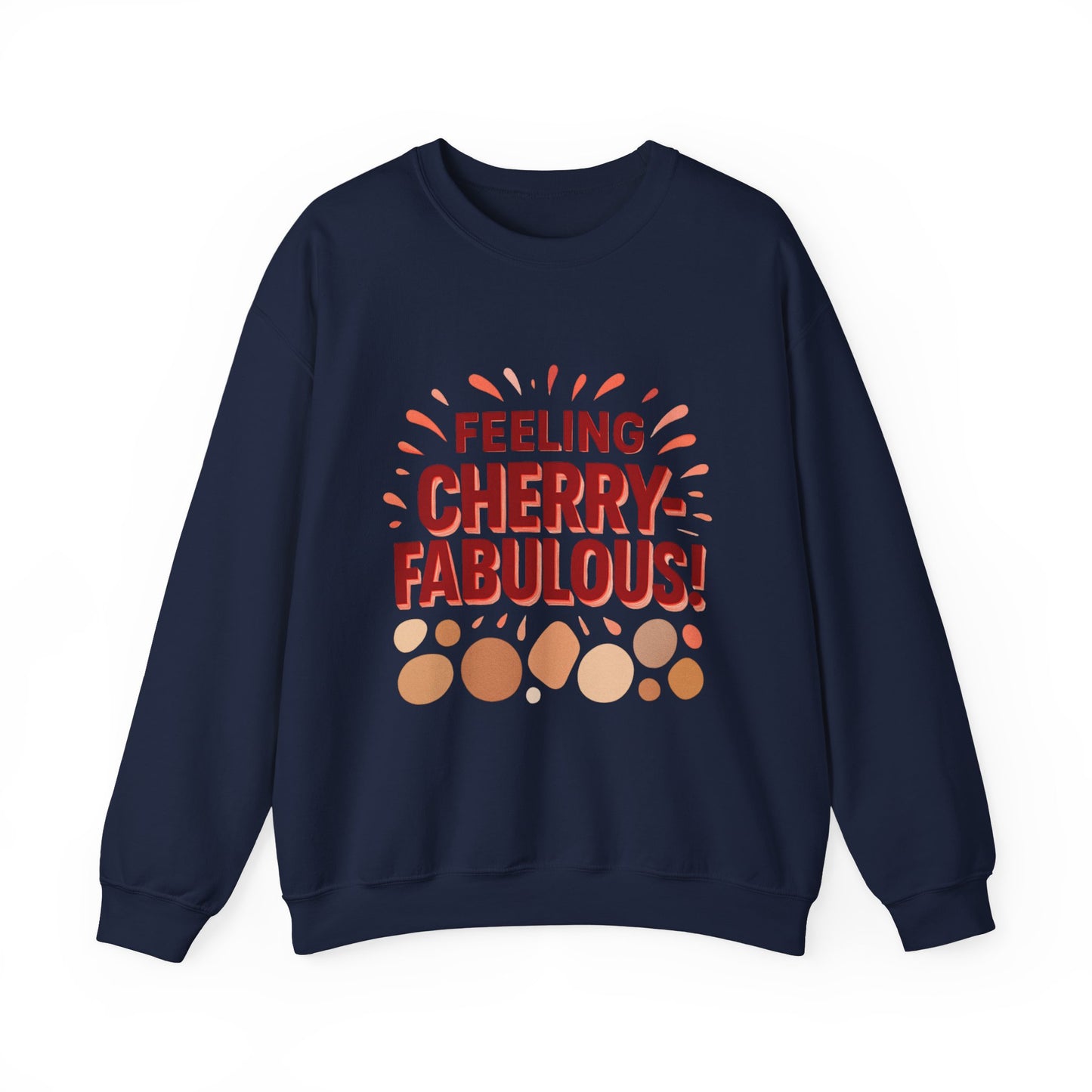 Bold cherry Sweatshirt, Cherry design on Crewneck Jumper, Unisex Pullover, Gift - Oceanfront Products