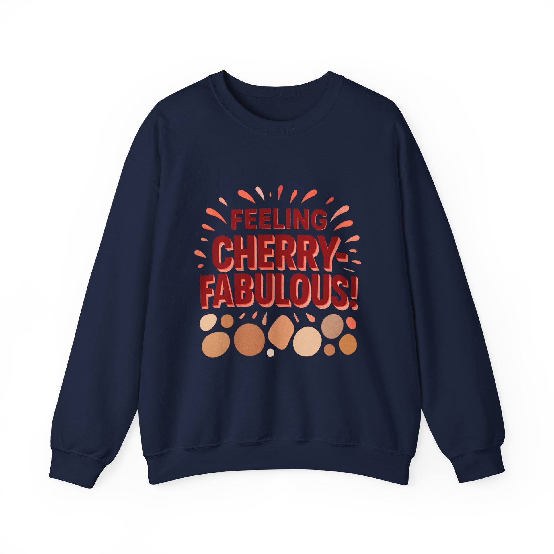 Bold cherry Sweatshirt, Cherry design on Crewneck Jumper, Unisex Pullover, Gift - Oceanfront Products