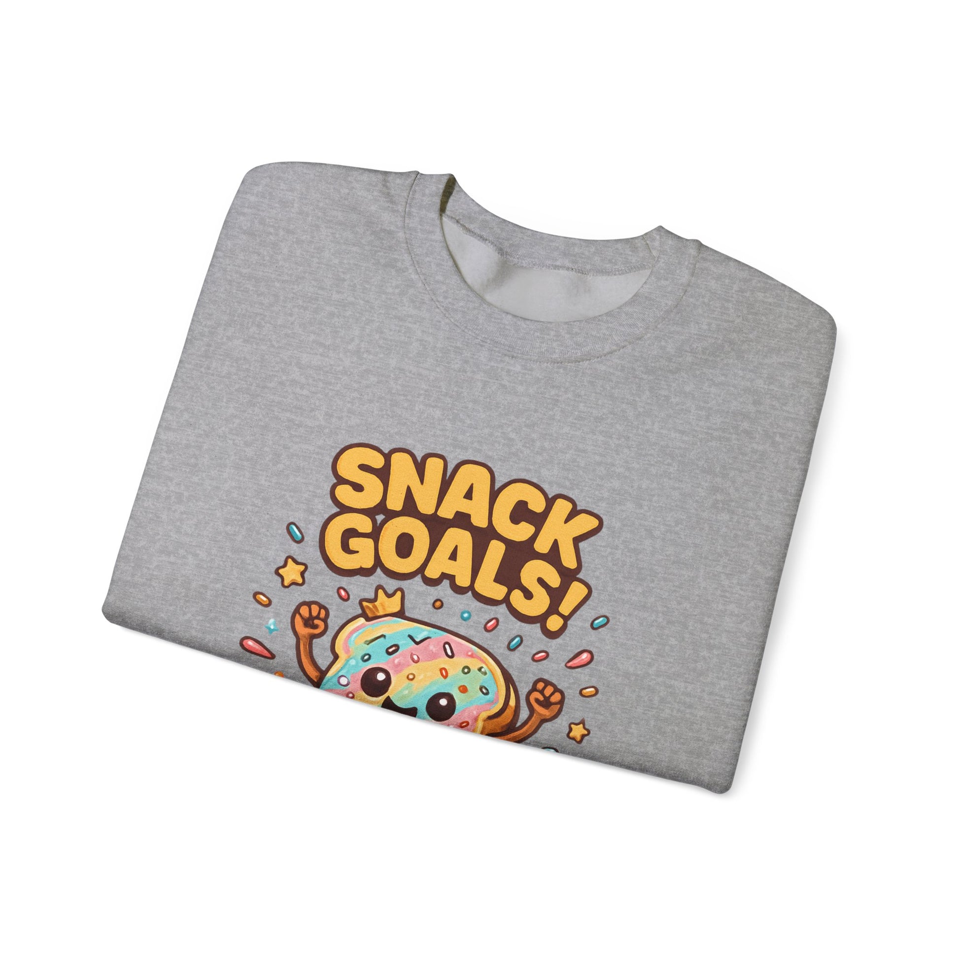 Snack Goals Sweatshirt, Foodie Gift, Comfortable Crewneck, Unisex Jumper, Funny - Oceanfront Products