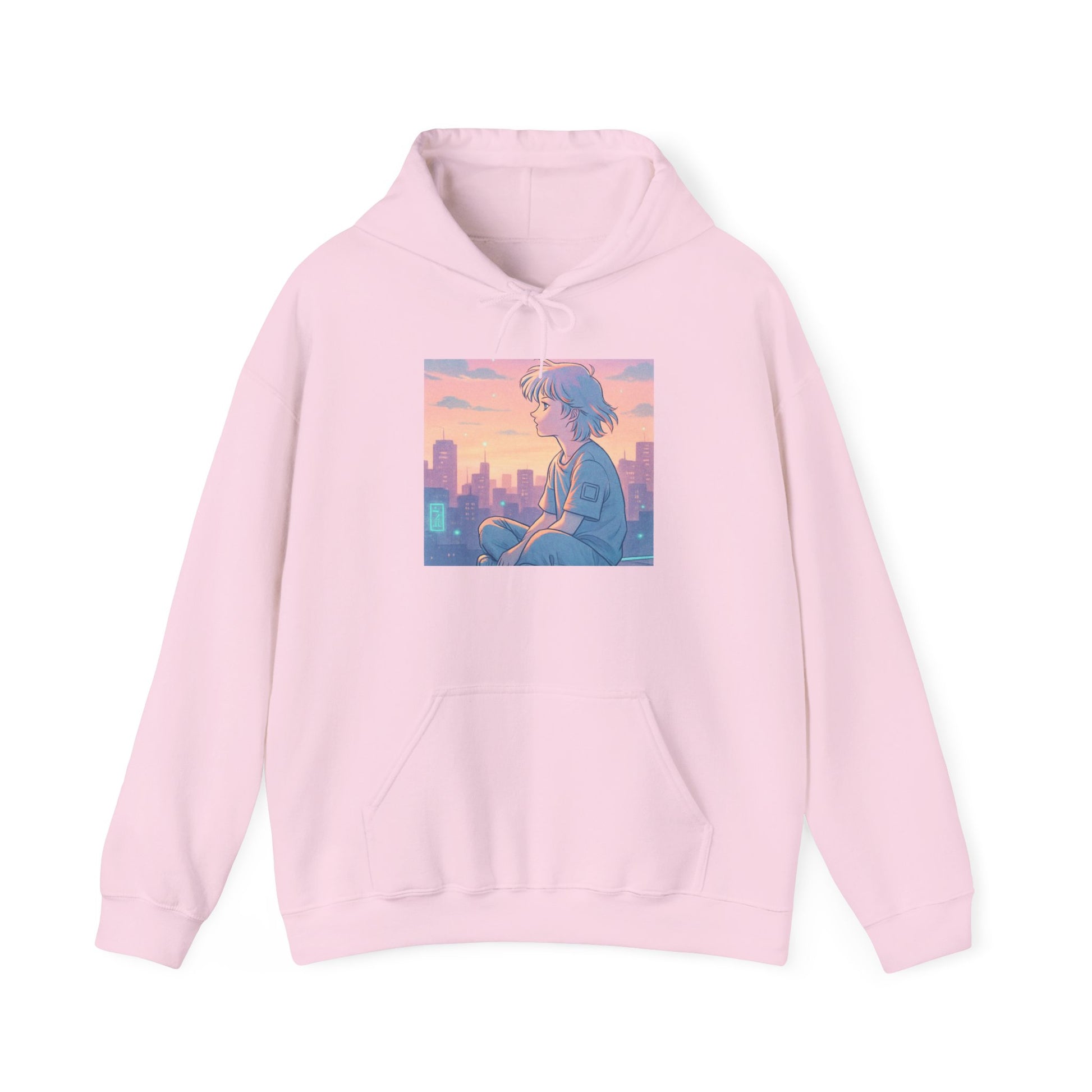 Hooded Sweatshirt Lofi/Vaporwave Design - Oceanfront Products