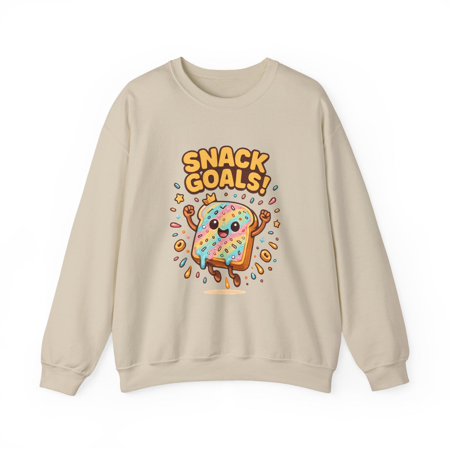 Snack Goals Sweatshirt, Foodie Gift, Comfortable Crewneck, Unisex Jumper, Funny - Oceanfront Products