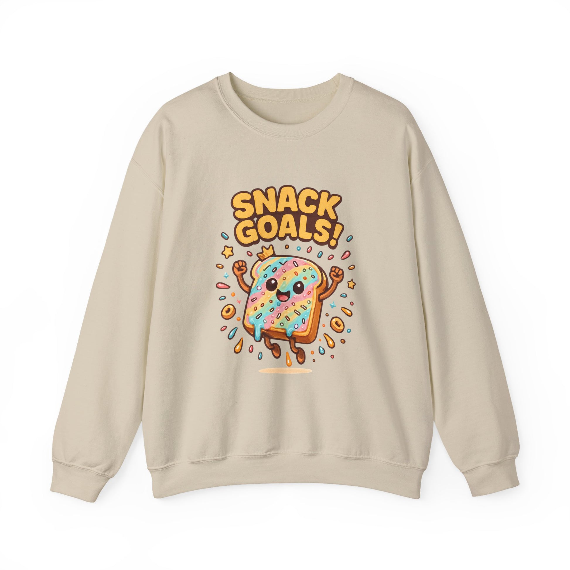 Snack Goals Sweatshirt, Foodie Gift, Comfortable Crewneck, Unisex Jumper, Funny - Oceanfront Products