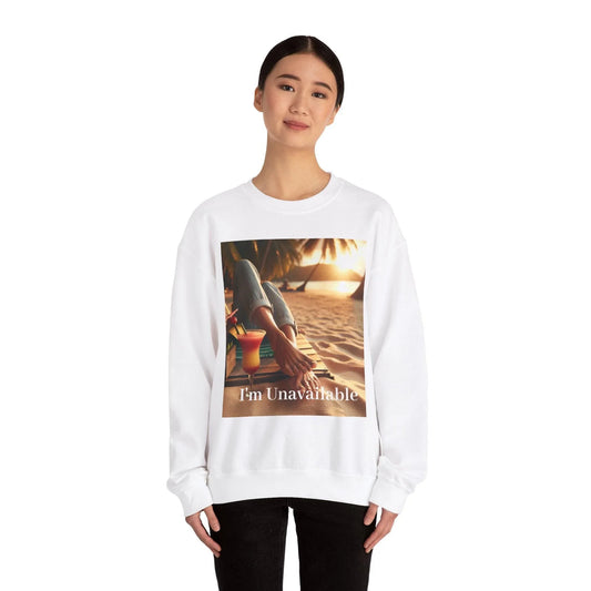 Sand Beach Woman Feet Crewneck Sweatshirt - Oceanfront Products