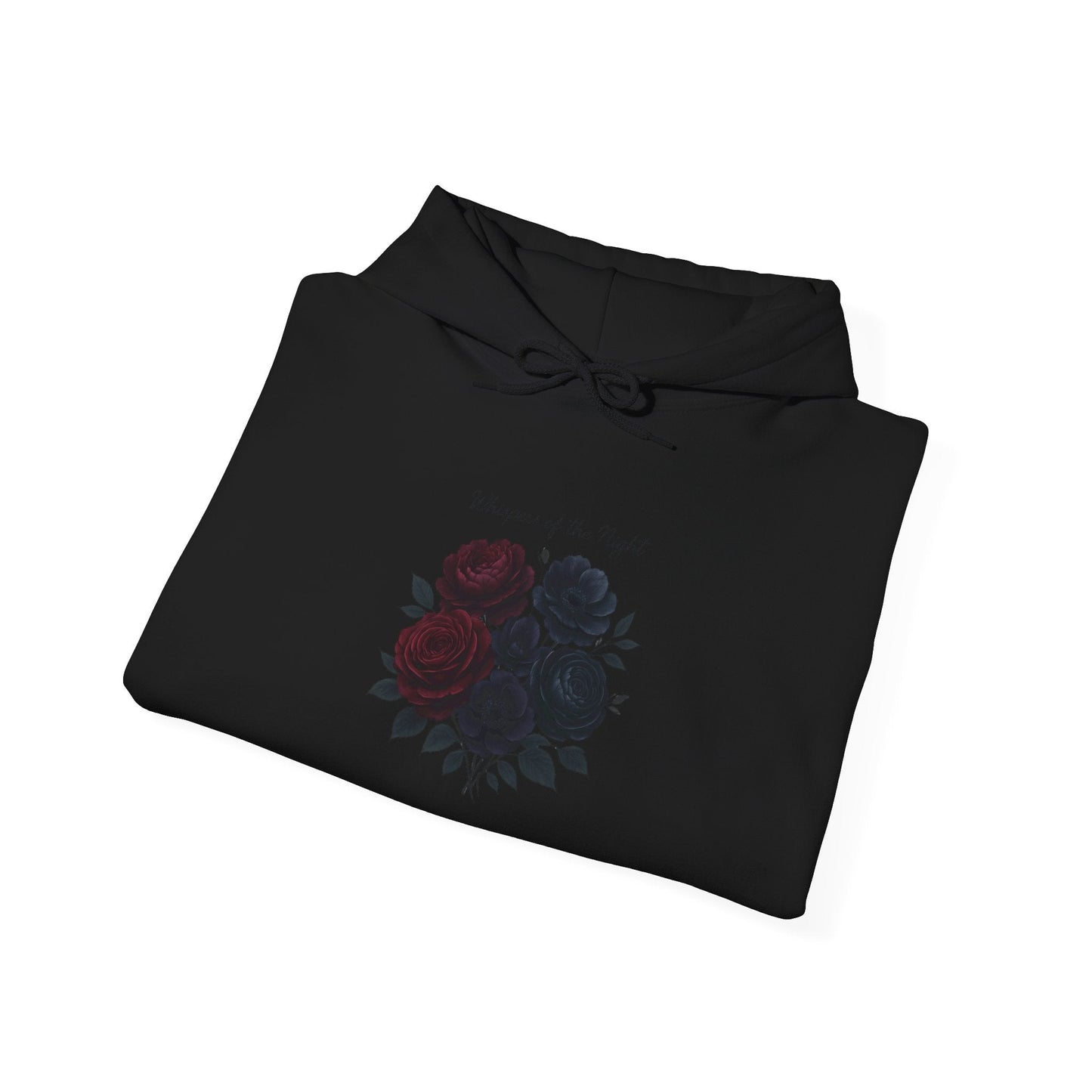 Black Floral Bouquet Hoodie | Minimal Flower Graphic Oceanfront Products