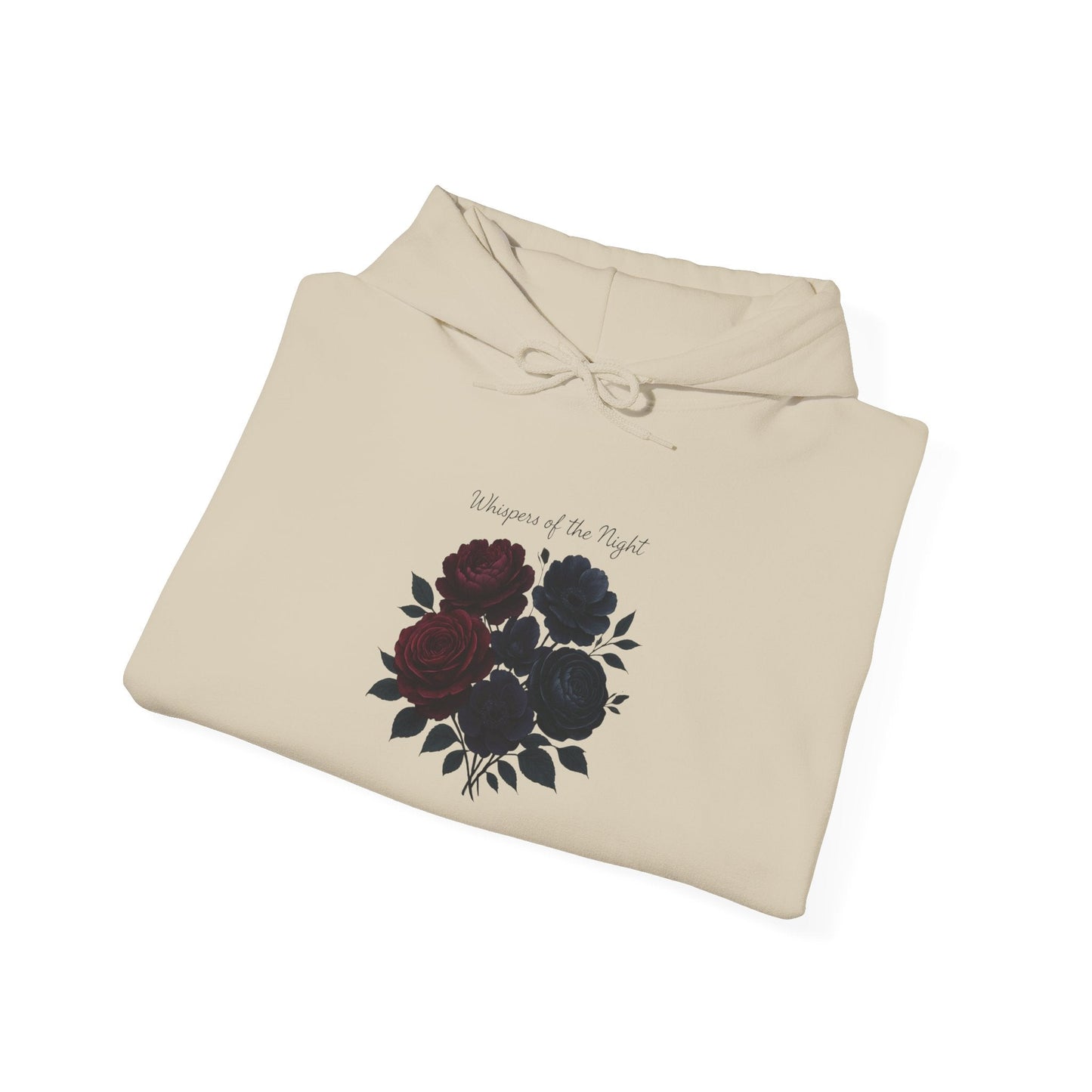 Black Floral Bouquet Hoodie | Minimal Flower Graphic Oceanfront Products