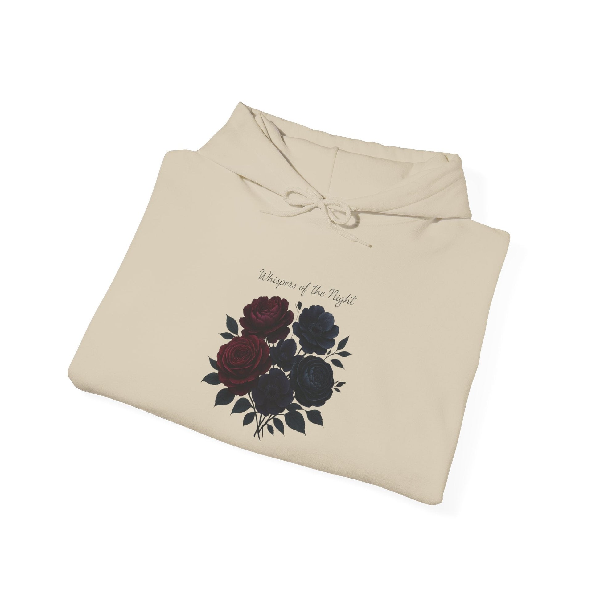 Black Floral Bouquet Hoodie | Minimal Flower Graphic Oceanfront Products