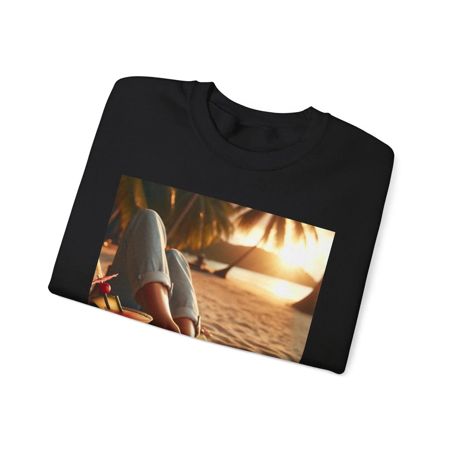 Sand Beach Woman Feet Crewneck Sweatshirt - Oceanfront Products