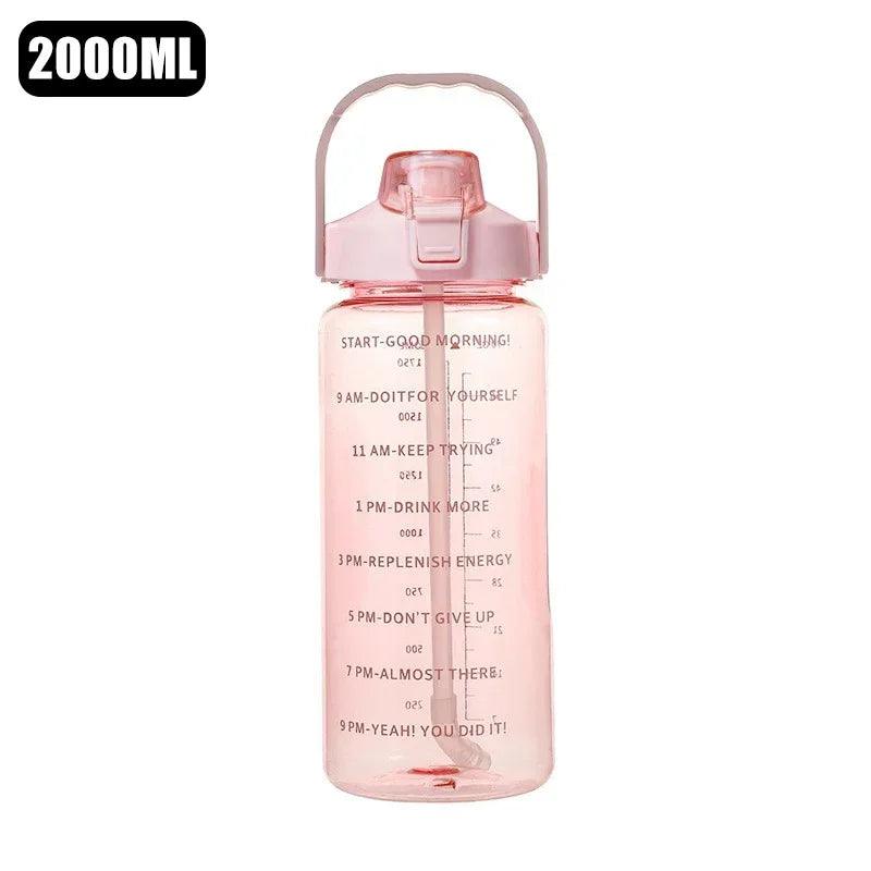 Stay Hydrated with Large Portable Travel Bottles Featuring Motivational Marks - Oceanfront Products