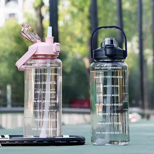 Stay Hydrated with Large Portable Travel Bottles Featuring Motivational Marks - Oceanfront Products