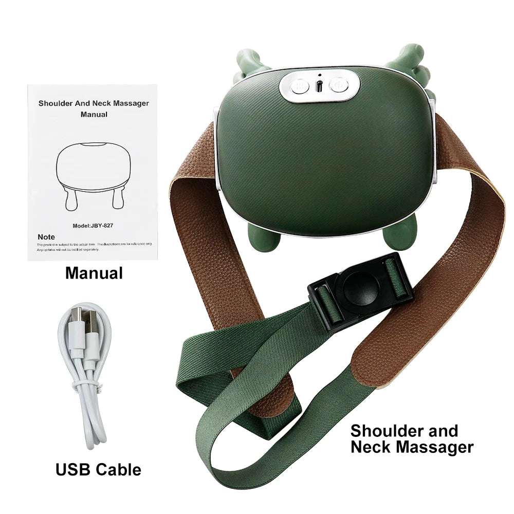 Electric Neck Shoulder Muscle Massager Cervical Spine Kneading Massage Relieve Fatigue Relax Tools Bionic Finger Silicone Soft