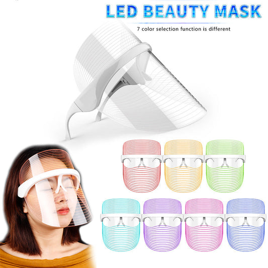 7 Color LED Mask Red Light Therapy Skin Rejuvenation Massager Beauty Home Skin Face Whitening Anti Aging SPA Device Oceanfront Products