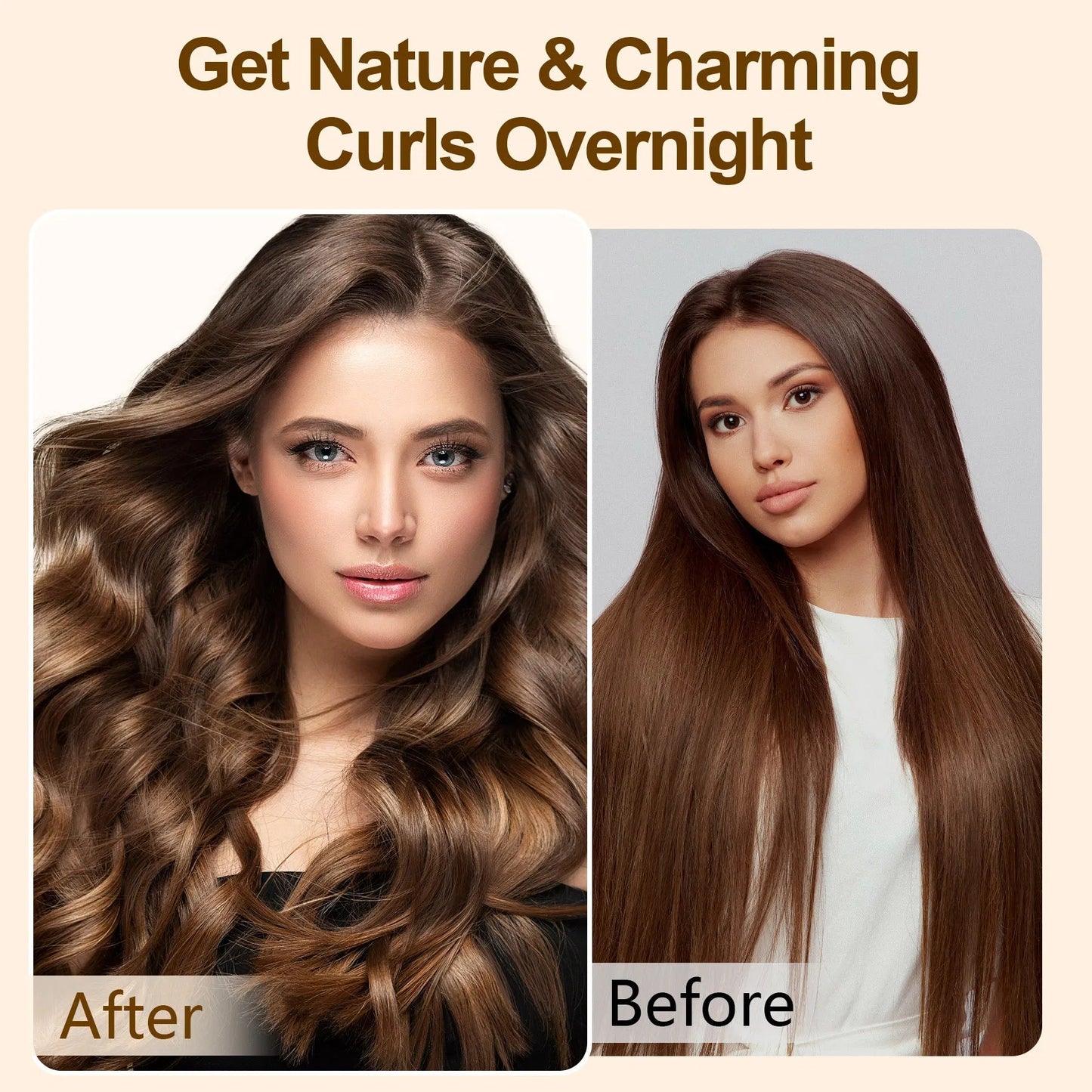 Satin Heatless Curler for Soft Waves, Overnight Curls for All Hair ... Oceanfront Products