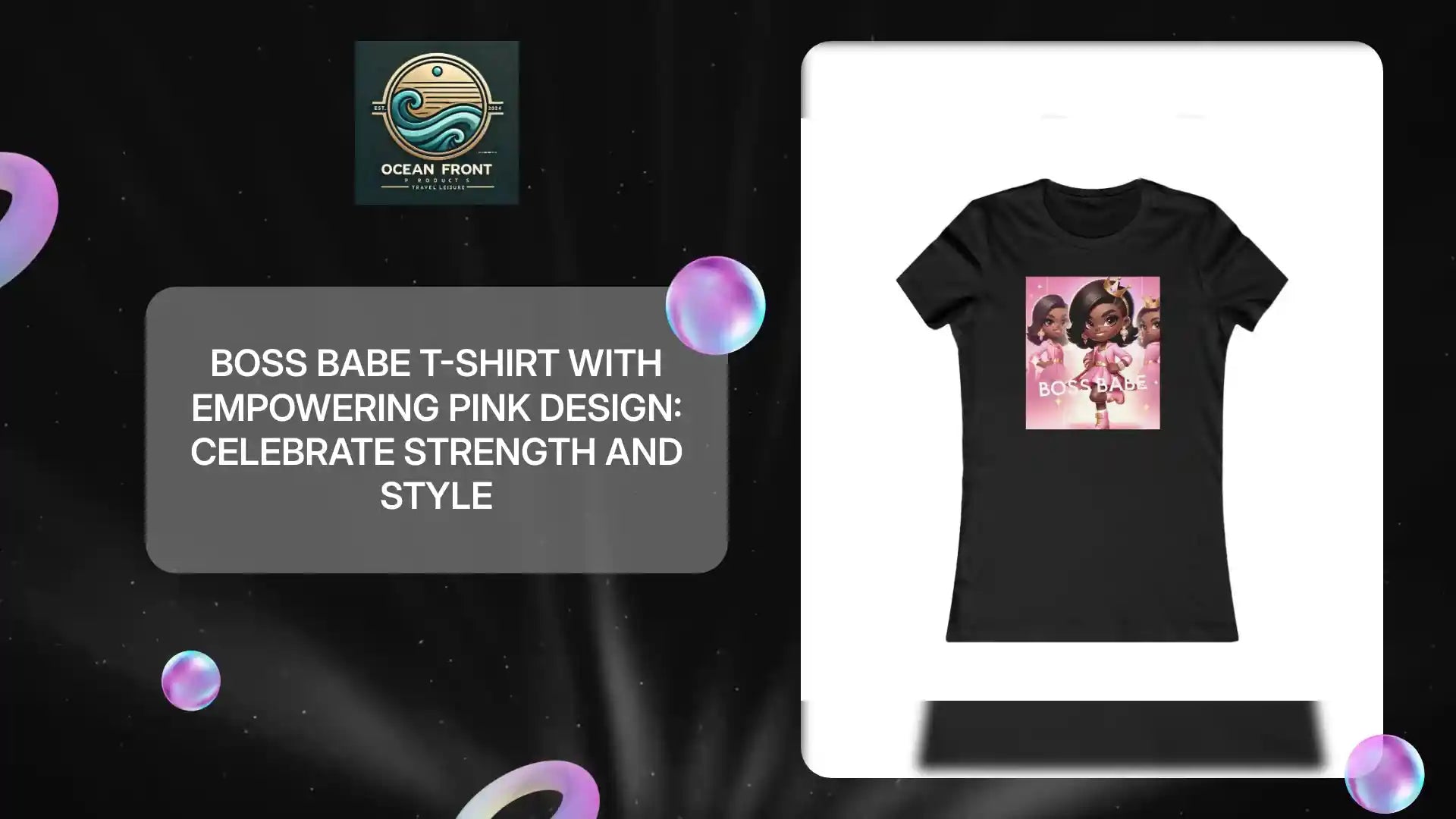 Boss Babe T-Shirt with Empowering Pink Design: Celebrate Strength and Style by@Outfy