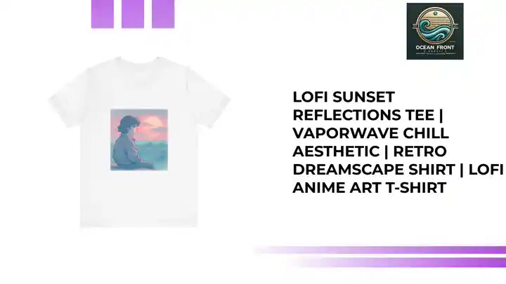 Lofi Sunset Reflections Tee | Vaporwave Chill Aesthetic | Retro Dreamscape Shirt | Lofi Anime Art T-Shirt by@Outfy