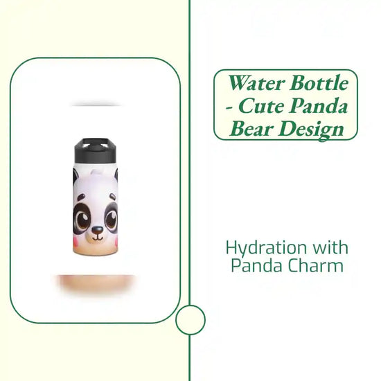 Water Bottle - Cute Panda Bear Design by@Outfy