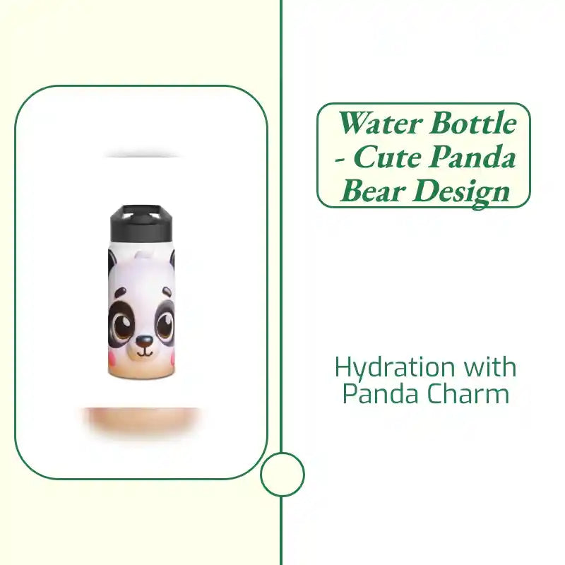 Water Bottle - Cute Panda Bear Design by@Outfy