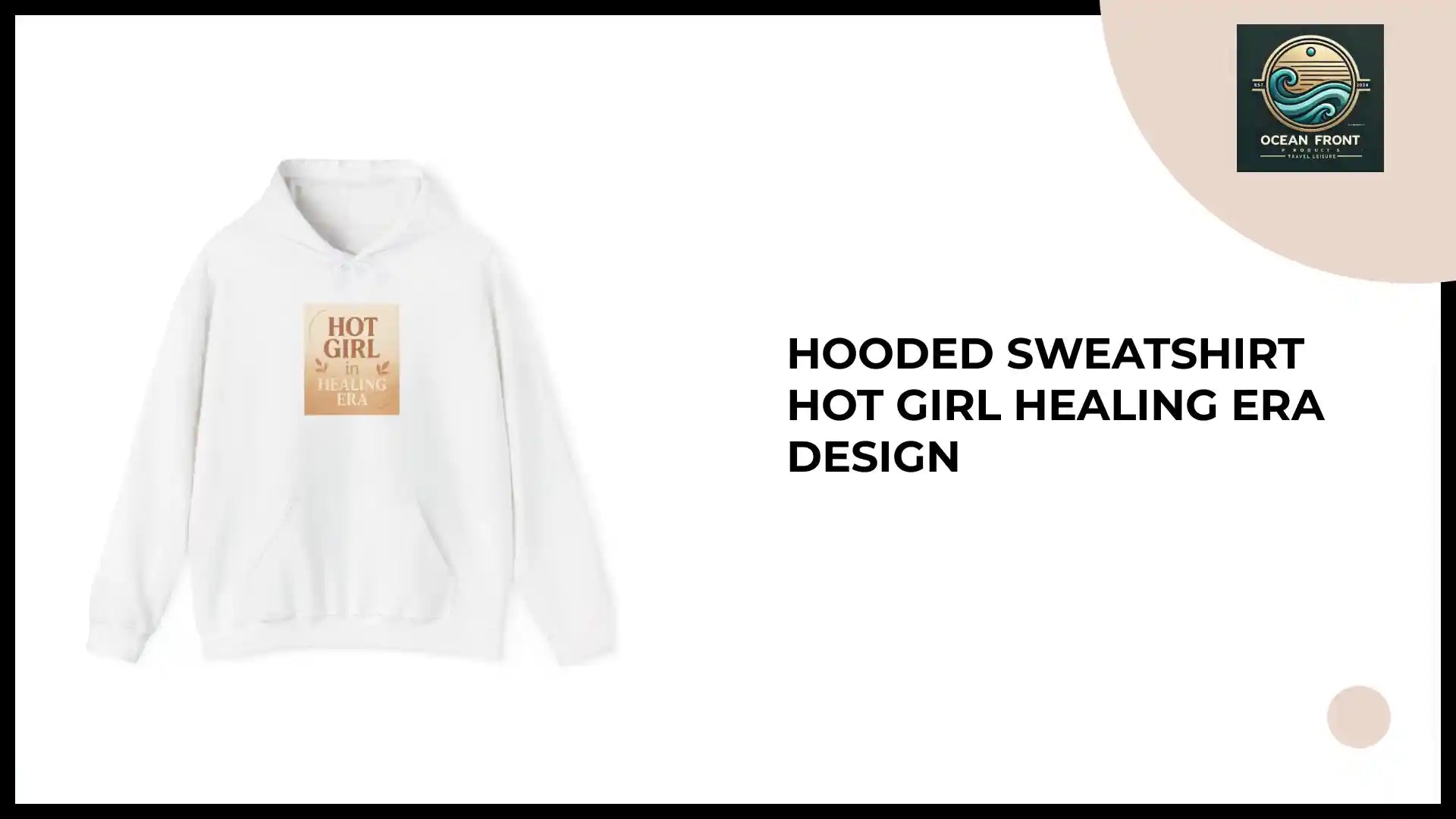 Hooded Sweatshirt Hot Girl Healing Era Design by@Outfy