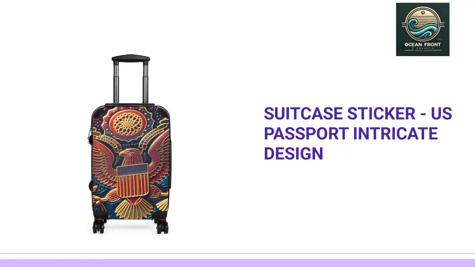 Suitcase Sticker - US Passport Intricate Design by@Outfy
