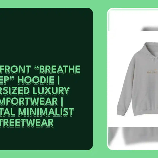 Oceanfront &ldquo;Breathe Deep&rdquo; Hoodie | Oversized Luxury Comfortwear | Coastal Minimalist Streetwear by@Outfy